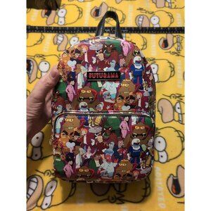 Futurama Characters Mini Backpack Adjustable Straps Vegan Leather NWT